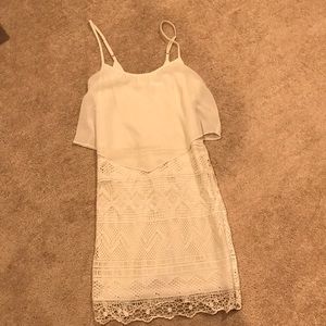 Off white  crochet dress with flounce top